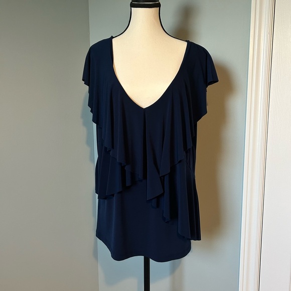 Vintage Laura Plus ruffled top - Size 1X - Picture 1 of 2